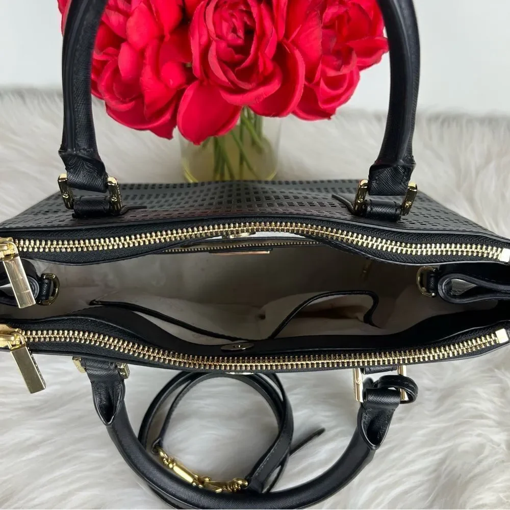🍓 Tory Burch black perforated satchel 🍓